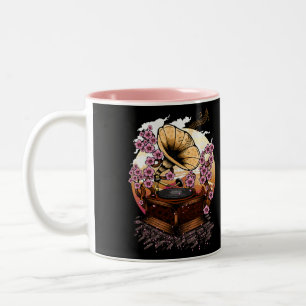 Cherry Blossom Musical Two-Tone Coffee Mug