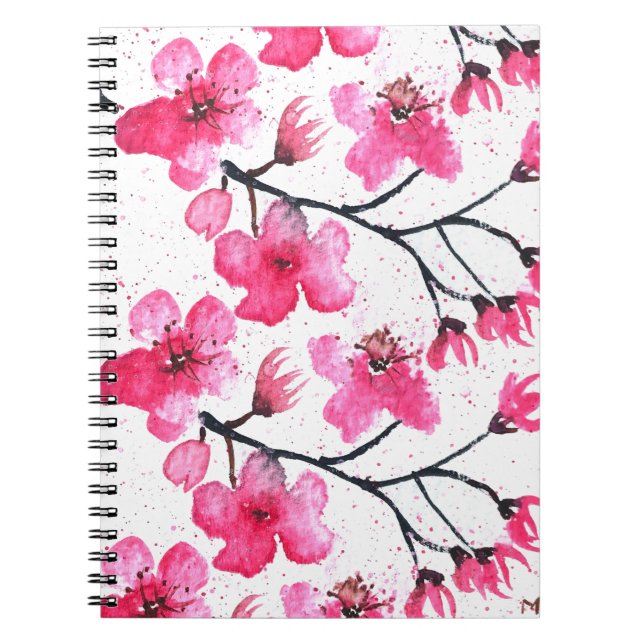 Cherry blossom Nature Sakura Floral Japanese Notebook (Front)