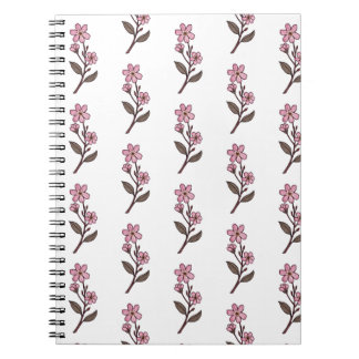 Cherry Blossom Notebook - White Pattern