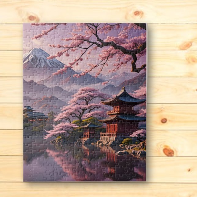 Cherry Blossom Pagodas Jigsaw Puzzle (Creator Uploaded)