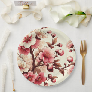 Cherry Blossom Paper Plate