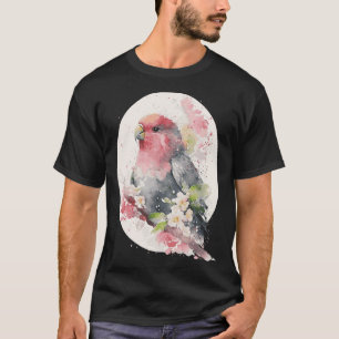 Cherry Blossom Parrot Japanese Sakura Budgie Parak T-Shirt
