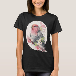 Cherry Blossom Parrot Japanese Sakura Budgie Parak T-Shirt