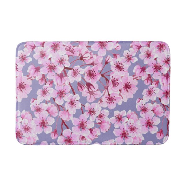 Cherry blossom pattern bath mat (Front)