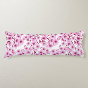 Cherry blossom pattern body pillow