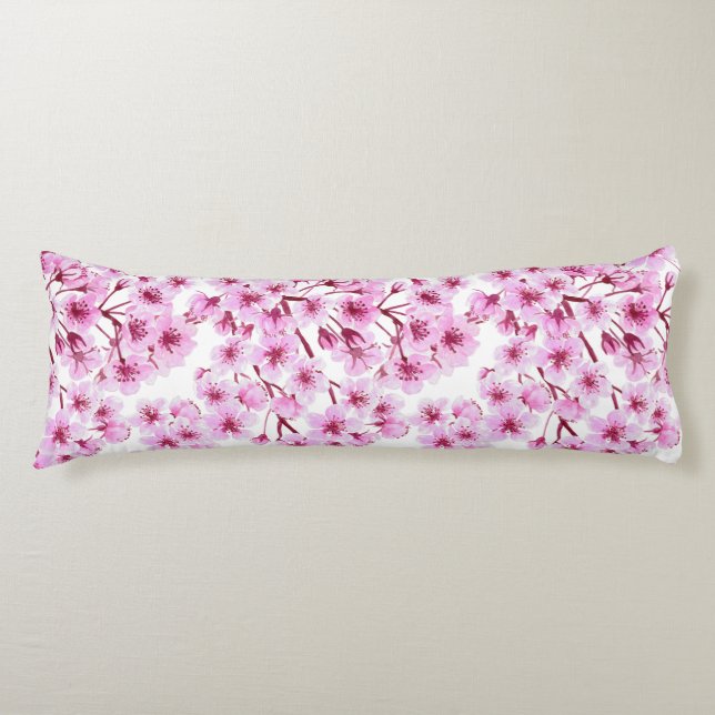 Cherry blossom pattern body pillow (Front)