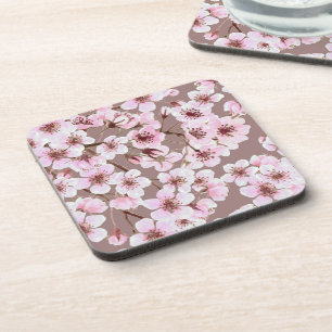 Cherry blossom pattern coaster