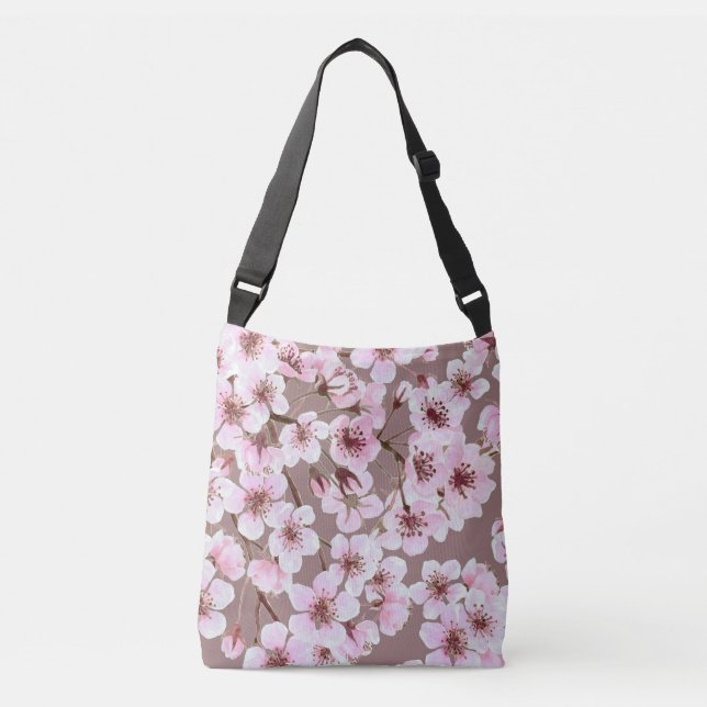 Cherry blossom pattern crossbody bag (Front)