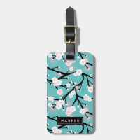 Cherry Blossom Pattern Custom Name Address