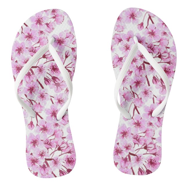 Cherry blossom pattern flip flops (Footbed)