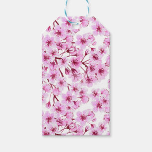 Cherry blossom pattern gift tags
