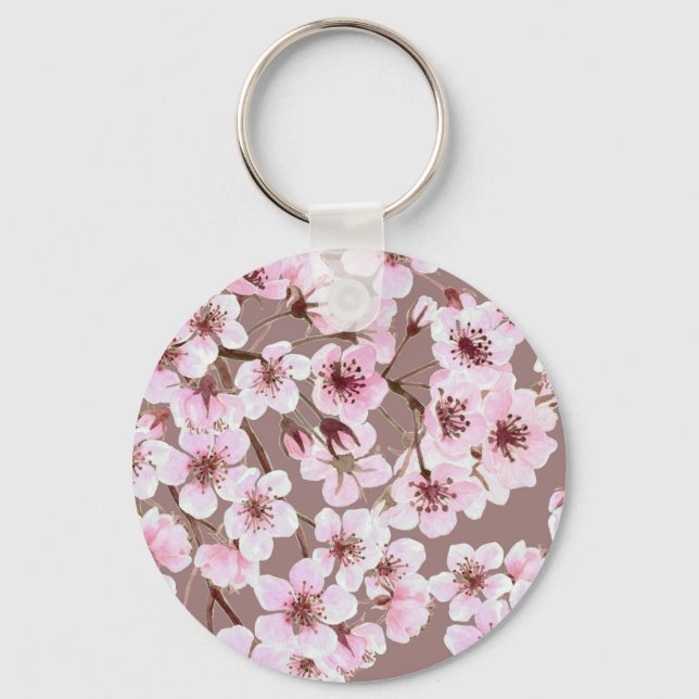 Cherry blossom pattern keychain (Front)