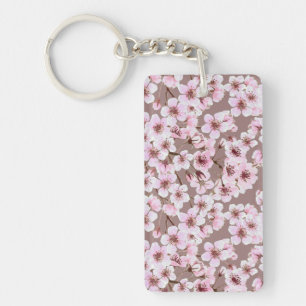 Cherry blossom pattern keychain