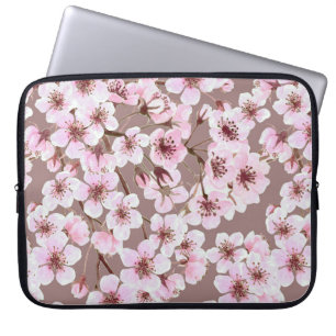 Cherry blossom pattern laptop sleeve