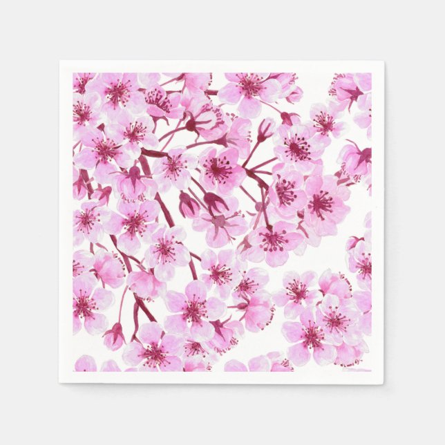 Cherry blossom pattern napkin (Front)