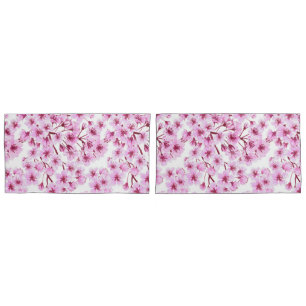 Cherry blossom pattern pillowcase