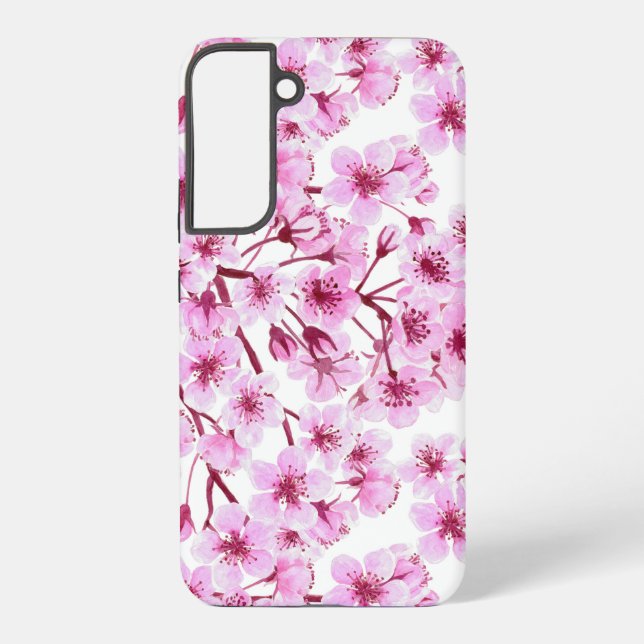 Cherry blossom pattern samsung galaxy s22+ case (Back)