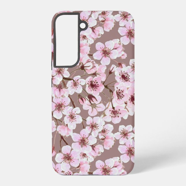 Cherry blossom pattern samsung galaxy s22+ case (Back)