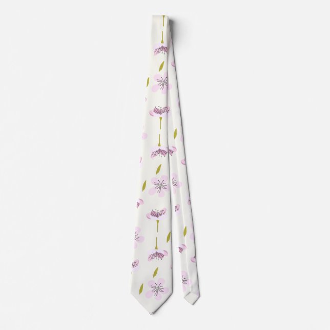 Cherry Blossom Pattern Tie (Front)