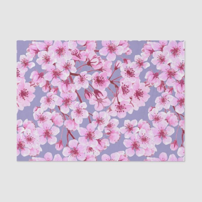 Cherry blossom pattern tissue paper (Front)