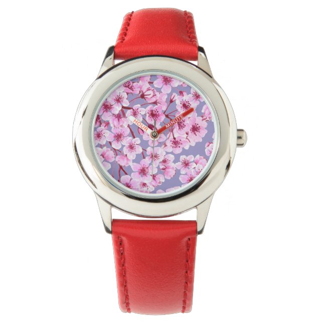 Cherry blossom pattern watch (Front)