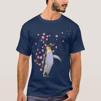 Cherry Blossom Penguin Animal Japanese Sakura Flow T-Shirt