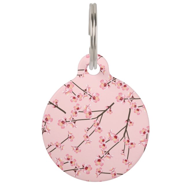 Cherry Blossom Pet Tag (Front)