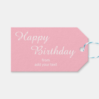 Cherry Blossom Pink Birthday Gift Tags