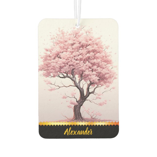 Cherry blossom pink car  air freshener (Back)