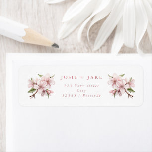 Cherry blossom pink flower return address