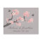 Cherry Blossom pink/grey RSVP postcard