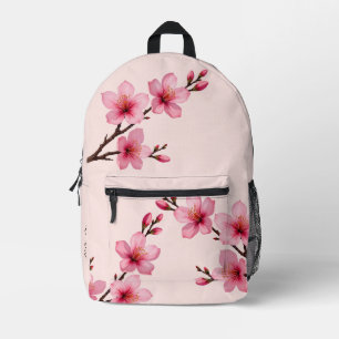 Cherry Blossom Pink Monogram Printed Backpack
