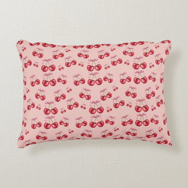 Cherry Blossom Pink Pattern  Accent Pillow (Front)