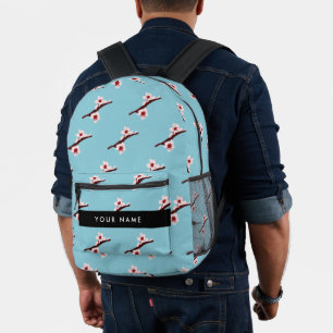 Cherry Blossom, Pink Sakura, Your Name Printed Backpack