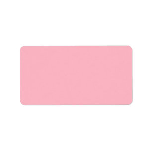 Cherry Blossom Pink Solid Color Label