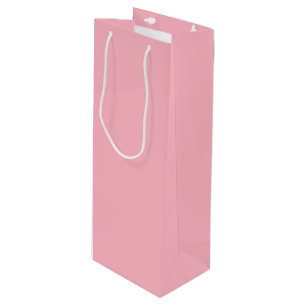 Cherry Blossom Pink Solid Color Wine Gift Bag