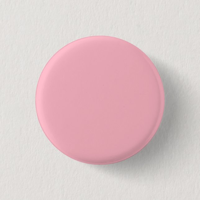 Cherry Blossom Pink Solid Colour 1 Inch Round Button (Front)