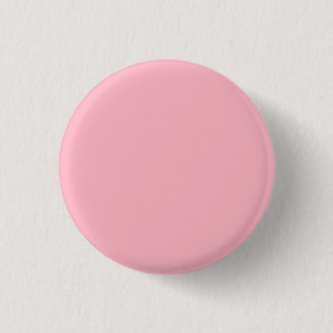 Cherry Blossom Pink Solid Colour 1 Inch Round Button