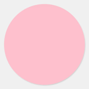 Cherry Blossom Pink Solid Colour Classic Round Sticker
