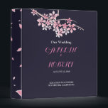 Cherry Blossom Pink White floral Binder<br><div class="desc">features a colour scheme of dark brown, pink and white with modern san serif fonts. View the full matching collection link found on this page to complete the look for your spring, late winter, or summer event. You'll see a collage of the products found in this collection to give you...</div>