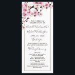 Cherry Blossom Pink White Wedding Programs<br><div class="desc">Cherry Blossom Pink White Wedding Programs - features a colour scheme of dark brown, pink and white with modern script and san serif fonts. View the full matching collection link found on this page to complete the look for your spring, late winter, or summer event. You'll see a collage of...</div>