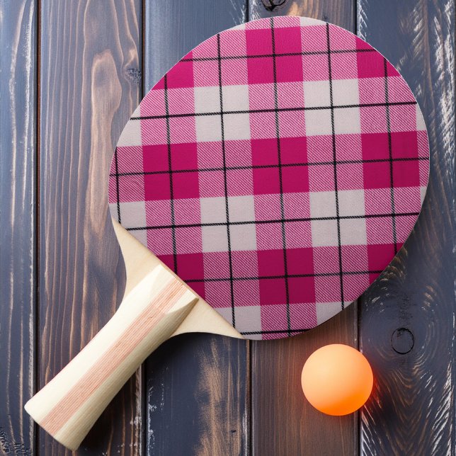 Cherry Blossom Plaid Ping Pong Paddle (Creator Uploaded)