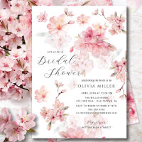 Cherry Blossom Plaisir Bridal Shower Invitations