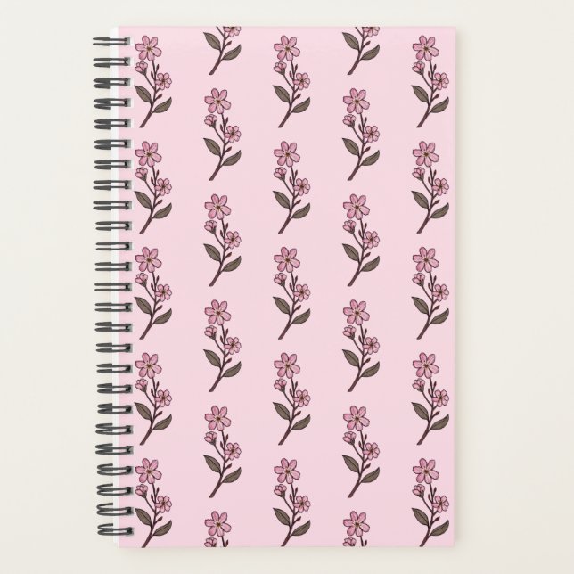 Cherry Blossom Planner - Pink Pattern (Front)