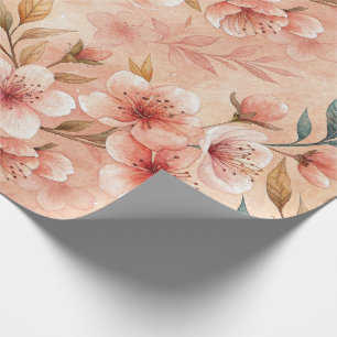 Cherry Blossom Print Wrapping Paper Roll