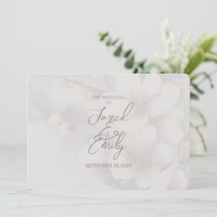 Cherry Blossom QR Code Wedding Invitation