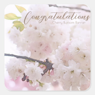 Cherry Blossom "Ranran" スクエアシール Square Sticker