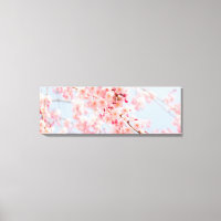 Cherry Blossom Rose Blue Gallery Wrap Canvas