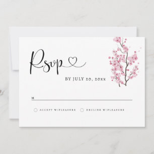 CHERRY Blossom RSVP Card