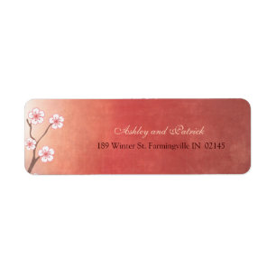 Cherry Blossom Sakura Address Label